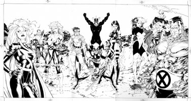 X-Men-(Triptych)- 1991' poster art -(parts 1, 2, & 3)--by Jim Lee & Scott Wiiliams Comic Art